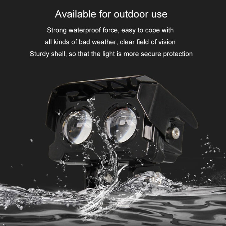 20W Motorcycle Spotlight High Bright Two Color Modified External Waterproof LED Lens Headlight(Always Bright - 3 Wire) - Headlights by PMC TechLife | Online Shopping South Africa | PMC TechLife | Buy Now Pay Later Mobicred