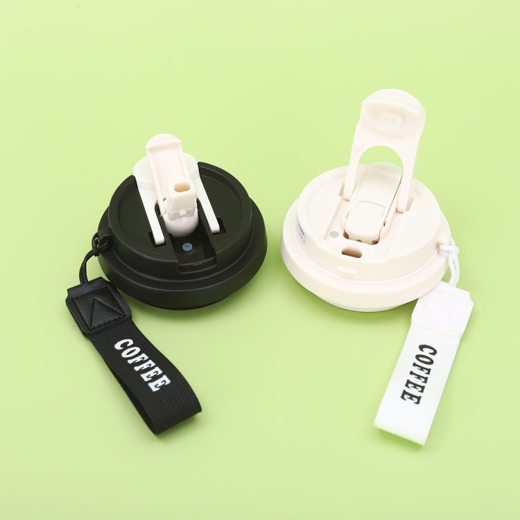 2.8 Inch Cup Mouth Straw Cup Lid Coffee Mug Replacement Lid With Hand Strip(Black) - Vacuum Thermoses & Cups by PMc TechLife | Online Shopping South Africa | PMc TechLife | Buy Now Pay Later Mobicred