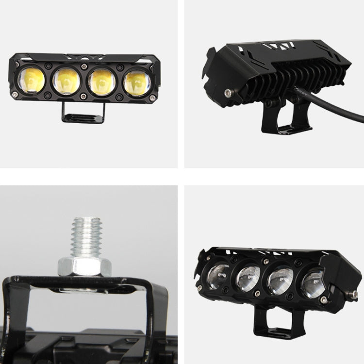 Motorcycle Spotlight External Lens Car LED Headlight Strong Spot Fog Light, Model: Near Yellow+Far White-3 Wires - Headlights by PMC Jewellery | Online Shopping South Africa | PMC Jewellery | Buy Now Pay Later Mobicred