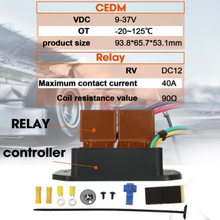 24V Digital Radiator Fan Controller Switch Automotive Fan Wiring Harness - Automobiles Sensors by PMC Jewellery | Online Shopping South Africa | PMC Jewellery | Buy Now Pay Later Mobicred