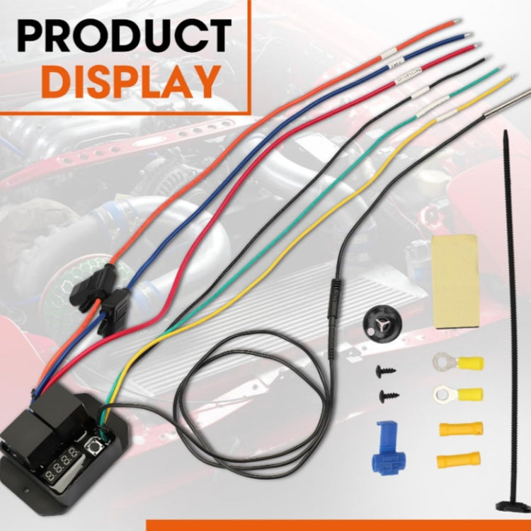 12V Digital Radiator Fan Controller Switch Automotive Fan Wiring Harness - Automobiles Sensors by PMC Jewellery | Online Shopping South Africa | PMC Jewellery | Buy Now Pay Later Mobicred