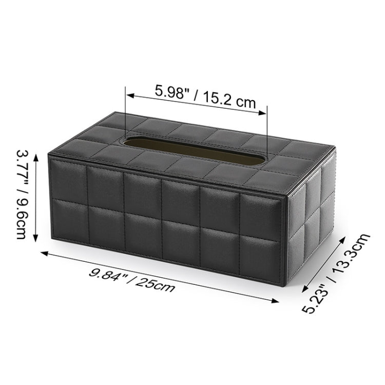 PU Leather Tissue Box Living Room Coffee Table Desktop Paper Holder Car Hotel Tissue Storage Box(White) - Storage Boxes by PMc TechLife | Online Shopping South Africa | PMc TechLife | Buy Now Pay Later Mobicred