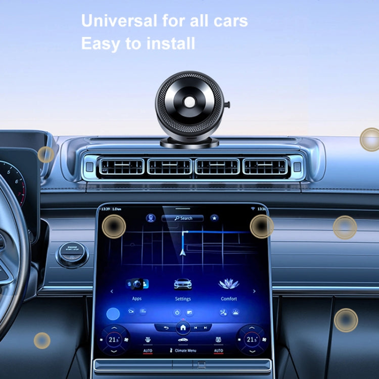 AIMITE M12 Car Phone Magnetic Rotating Holder Vacuum Suction Cup Strong Magnetic Support Bracket(Tarnish Black) - free shipping - PMC Jewellery - Order now!