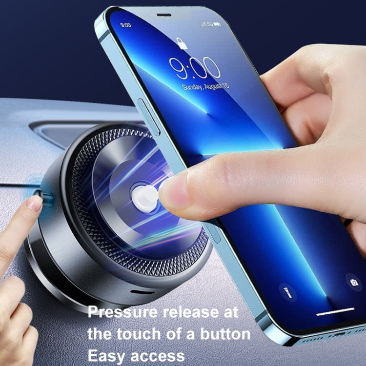 AIMITE M12 Car Phone Magnetic Rotating Holder Vacuum Suction Cup Strong Magnetic Support Bracket(Tarnish Black) - free shipping - PMC Jewellery - Order now!