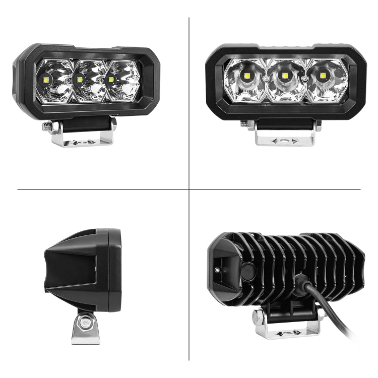 E23 40W 9V-30V 5 Inch Waterproof 3-Eye Headlight(Floodlight White Light) - free shipping - PMC Jewellery - Order now!