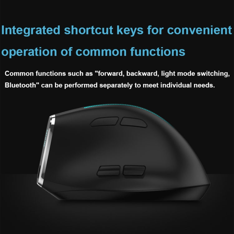 ZELOTES F36 9-Keys Vertical Grip Ergonomic Programming Dual Bluetooth + 2.4G Wireless Mouse(Black) - free shipping - PMC TechLife - Order now!
