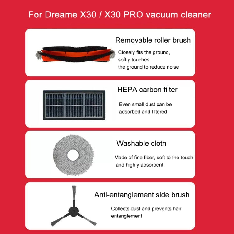 2pcs Side Brush  For Dreame X30 / X30 Pro Robot Vacuum Cleaner Replacement Parts - For Xiaomi Accessories by PMc TechLife | Online Shopping South Africa | PMc TechLife | Buy Now Pay Later Mobicred