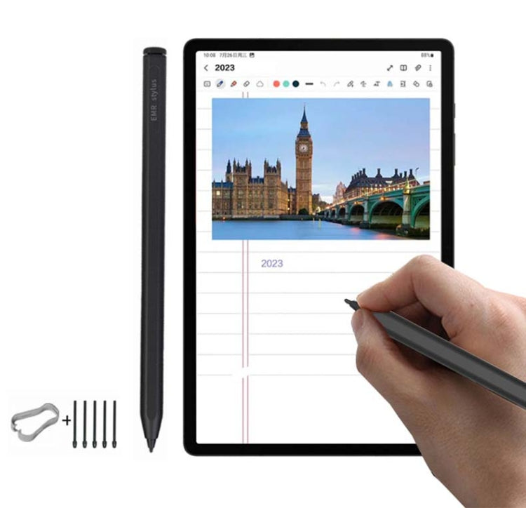 4096 Grade Pressure Sensitive EMR Stylus, Style: D-001 Pen Clip+5 POM Tips+1 Pen Clip - Stylus Pen by PMC TechLife | Online Shopping South Africa | PMC TechLife | Buy Now Pay Later Mobicred