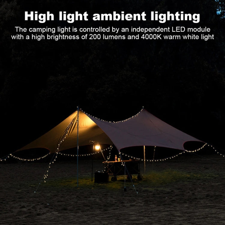 TUBUZHE 2 In 1 LED Portable String Lamp Camping Atmosphere Light USB Rechargeable Outdoor Tent Night Light(Green) - Camping Lighting by TUBUZHE | Online Shopping South Africa | PMc TechLife | Buy Now Pay Later Mobicred