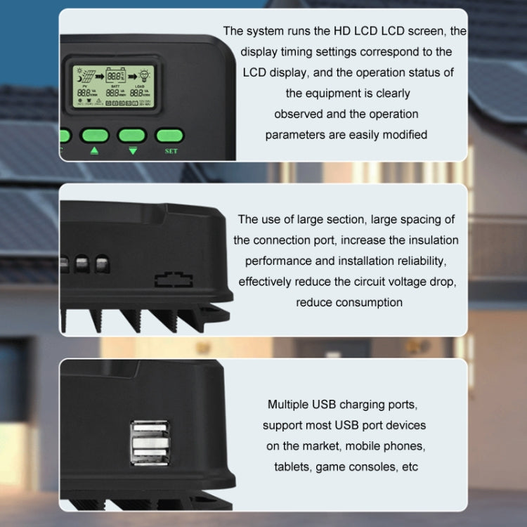 12V/24V 60A MPPT Intelligent Lighting Identification Solar Controller, Model: CM-D60 - Others by PMC TechLife | Online Shopping South Africa | PMC TechLife | Buy Now Pay Later Mobicred