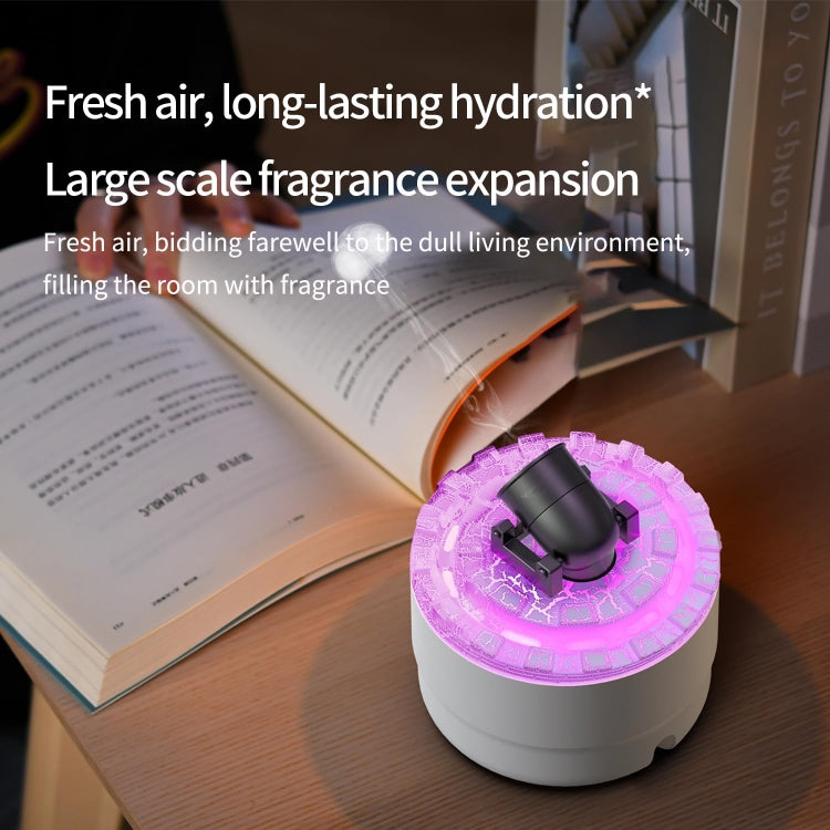 Turret Shape Aromatherapy Humidifier With 3-speed Timer 7-color Atmosphere Light EU Plug Black - free shipping - PMC TechLife - Order now!