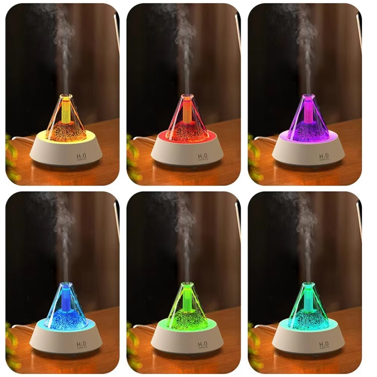80ml Volcanic Lava Aromatherapy Humidifier With Colorful Lights USB Plug Power(White) - free shipping - PMC TechLife - Order now!