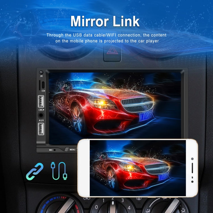 7-inch Double Din Car MP5 Player Support CarPlay/Android Auto/Mirror Link/Bluetooth Standard Edition - Car MP3 & MP4 & MP5 by PMC Jewellery | Online Shopping South Africa | PMC Jewellery | Buy Now Pay Later Mobicred