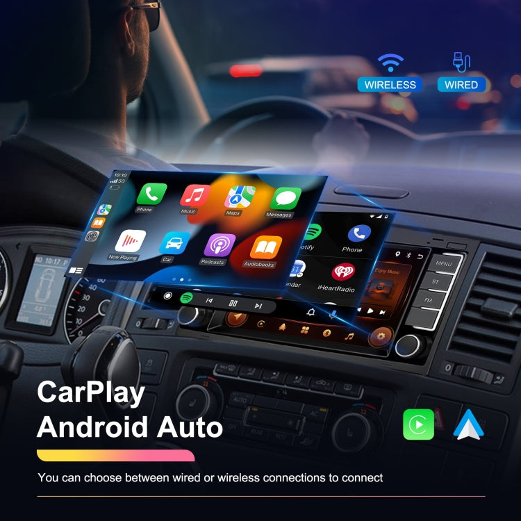 2+64G For Volkswagen Touareg 7-Inch Car WiFi Player Android 13 System Support CarPlay/Android Auto With AHD Camera and Mic - Car Monitor by PMC Jewellery | Online Shopping South Africa | PMC Jewellery | Buy Now Pay Later Mobicred