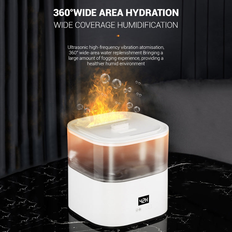 JSQ-58 1.1L large Capacity Digital Display Flame Atomization Humidifier, Color: Rose Gold(EU Plug) - free shipping - PMC TechLife - Order now!