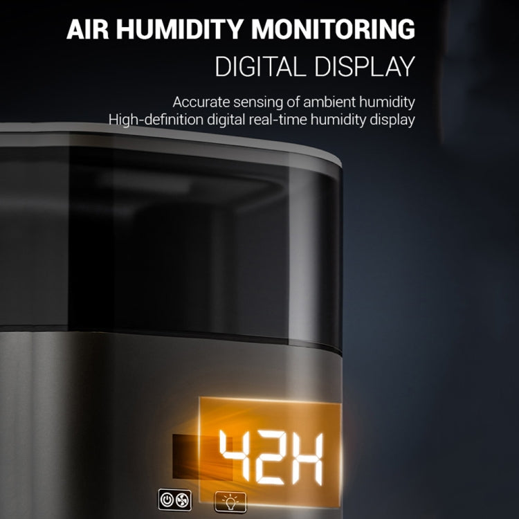 JSQ-58 1.1L large Capacity Digital Display Flame Atomization Humidifier, Color: Rose Gold(UK Plug) - free shipping - PMC TechLife - Order now!