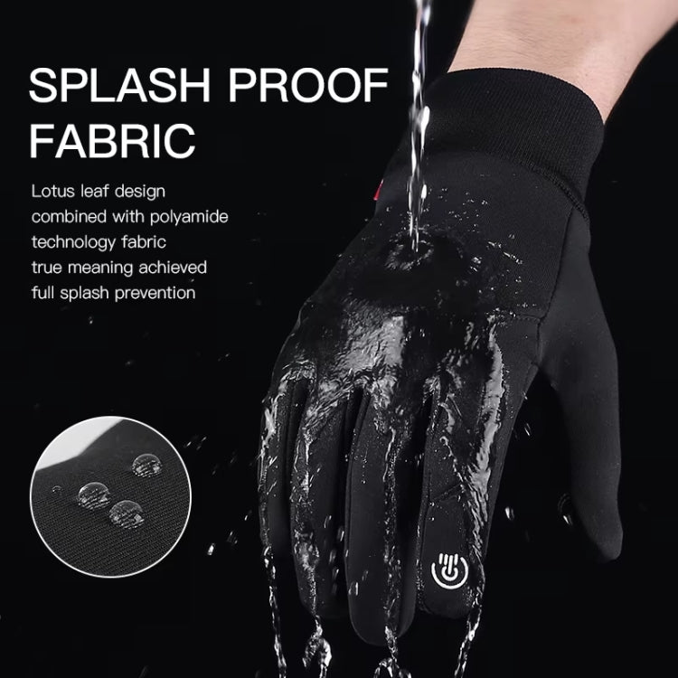 Kyncilor Waterproof Cycling Warm Gloves Two-finger Touch Screen Ultra-soft Velvet Outdoor Gloves, Size: M(Gray) - free shipping - PMC TechLife - Order now!