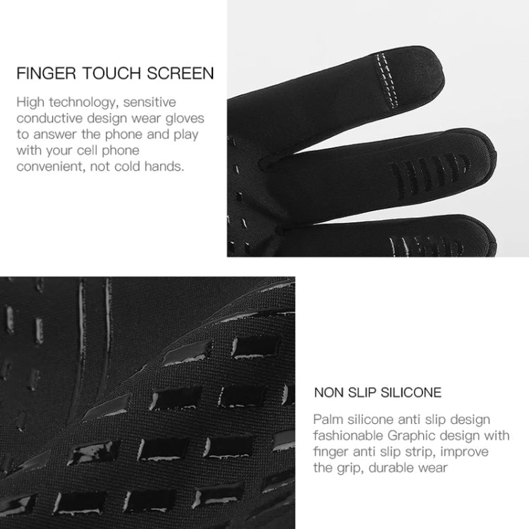 Kyncilor Waterproof Cycling Warm Gloves Two-finger Touch Screen Ultra-soft Velvet Outdoor Gloves, Size: M(Gray) - free shipping - PMC TechLife - Order now!