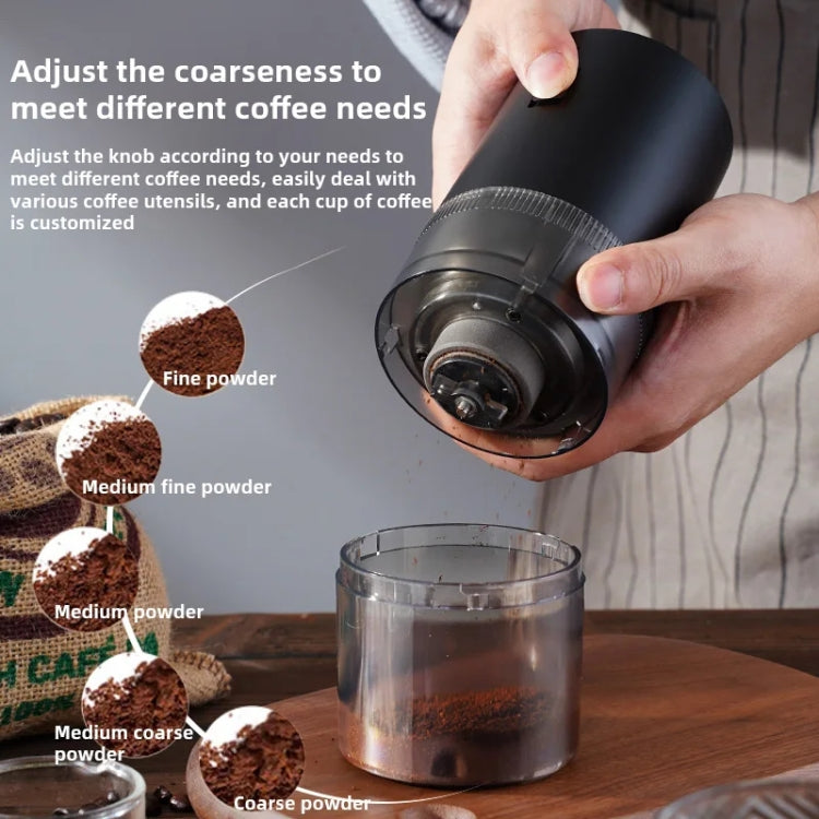 USB Rechargeable Adjustable Coarse and Fine Household Portable Electric Coffee Bean Grinder(Blue) - free shipping - PMC TechLife - Order now!