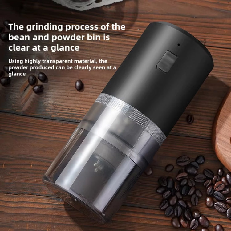 USB Rechargeable Adjustable Coarse and Fine Household Portable Electric Coffee Bean Grinder(Black) - free shipping - PMC TechLife - Order now!