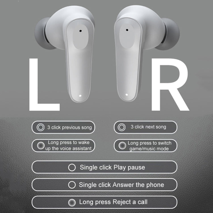 A98 AI Intelligent Translation Wireless Physical Noise Cancellation Bluetooth Earphones(White Blue) -  by PMC TechLife | Online Shopping South Africa | PMC TechLife | Buy Now Pay Later Mobicred
