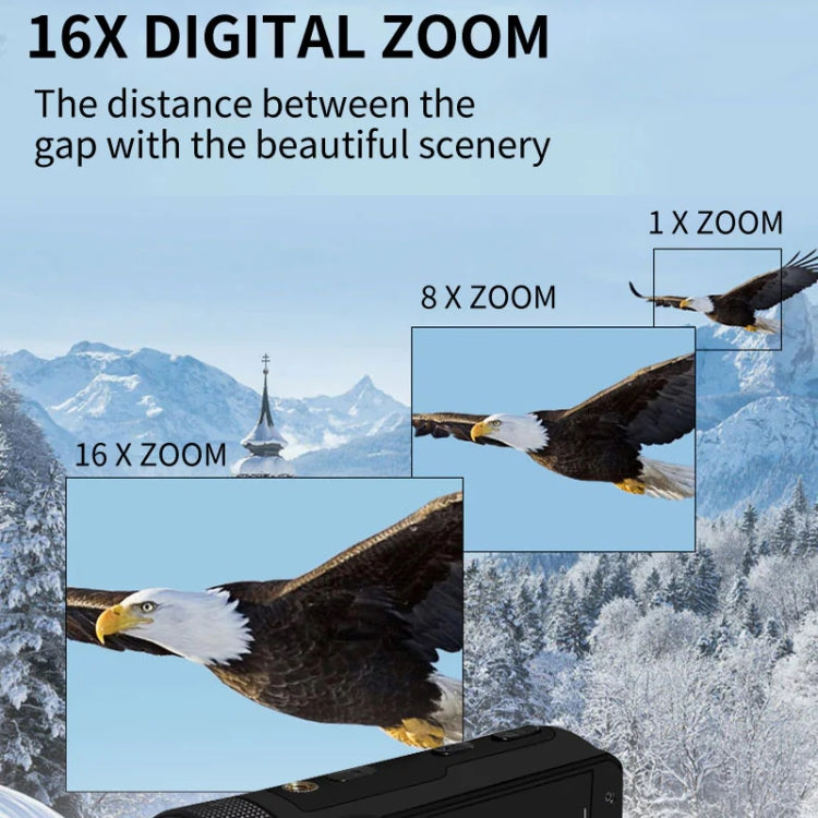 16MP 16X Digital Zoom Vlogging Camera Video Camcorder with 2.4 Inch Flip Screen, Spec: Standard EU Plug - Video Cameras by PMC TechLife | Online Shopping South Africa | PMC TechLife | Buy Now Pay Later Mobicred