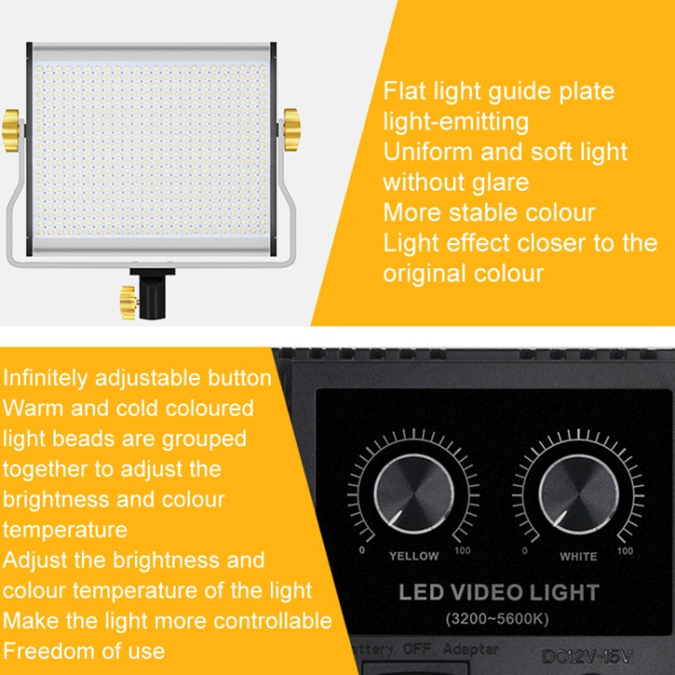 Photography Live LED Fill Light Film And Television Shooting Portrait Soft Video Lighting, Spec: W480 Lamp+US Plug Adapter - free shipping - PMC TechLife - Order now!
