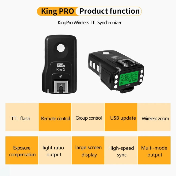 For Sony Pixel King Pro Camera Wireless Radio Flash TTL Transmitter and Receiver - free shipping - PMC TechLife - Order now!