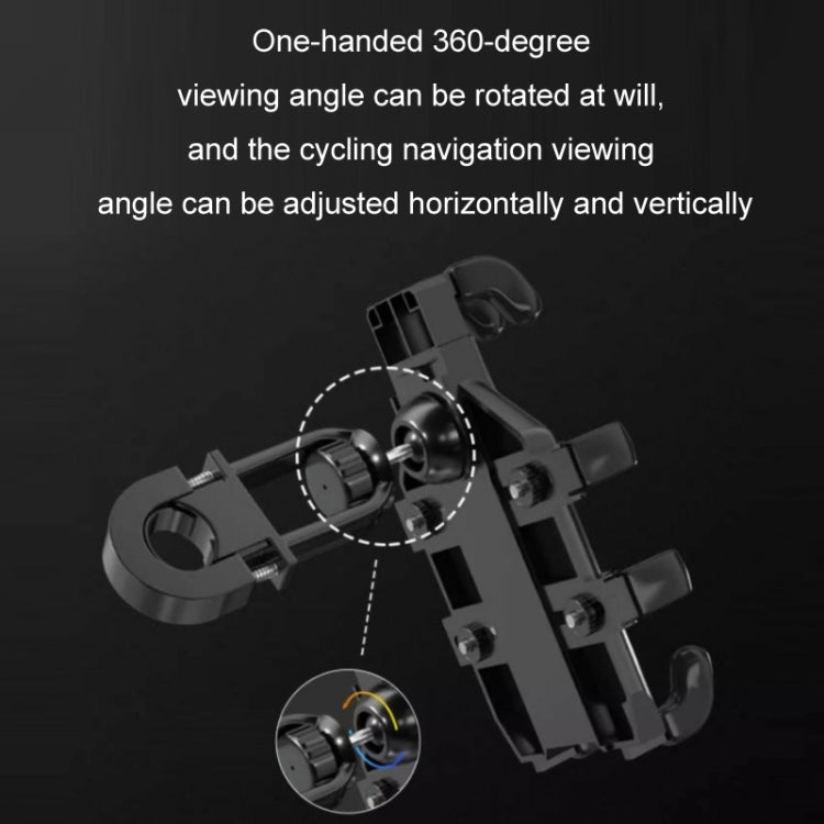 JNHW Motorcycle Bicycle Eight Claw Mobile Phone Navigation Shockproof Bracket, Style: For Handlebar - Holder by JNHW | Online Shopping South Africa | PMC TechLife | Buy Now Pay Later Mobicred