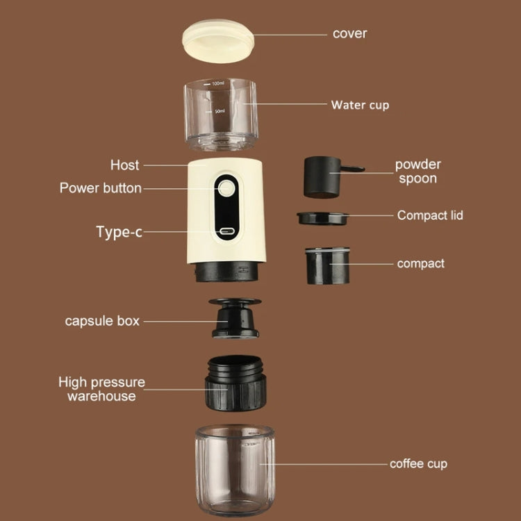 Wireless Portable Coffee Machine Compatible With Ground Coffee & NS Capsule(Black) - free shipping - PMC TechLife - Order now!
