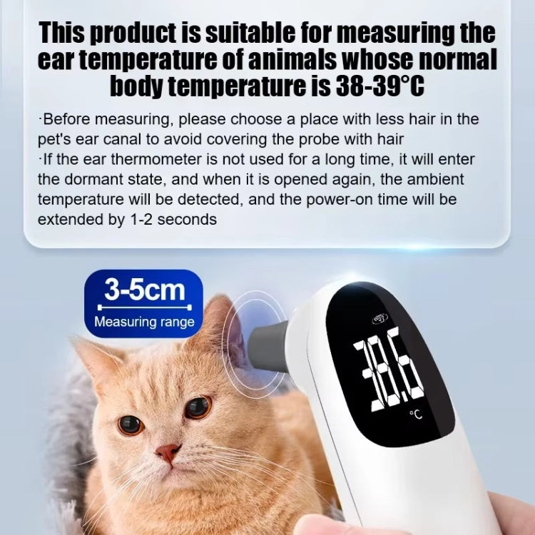ELOFS EF-07 Pet Dog Cat Ear Digital Thermometer Accurate Infrared Measuring Animal Thermometer(White) - Detectors by ELOFS | Online Shopping South Africa | PMC TechLife | Buy Now Pay Later Mobicred