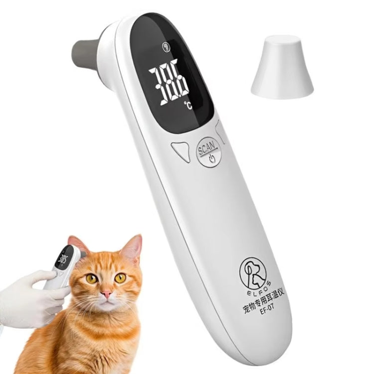 ELOFS EF-07 Pet Dog Cat Ear Digital Thermometer Accurate Infrared Measuring Animal Thermometer(White) - Detectors by ELOFS | Online Shopping South Africa | PMC TechLife | Buy Now Pay Later Mobicred