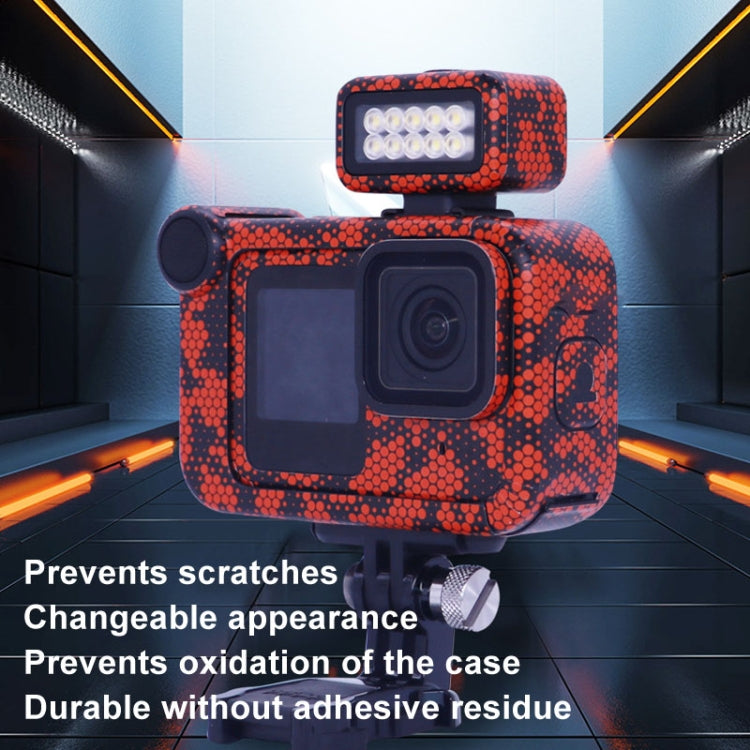 For GOPro HERO13 Black Camera Stickers Body Protective Film, Style: 17 Snake Scale Red - free shipping - PMC TechLife - Order now!