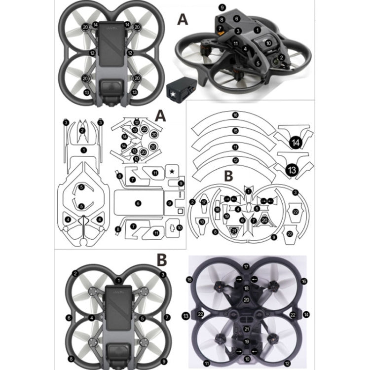 For DJI Avata Single Fuselage Sticker No Adhesive Personalised Stickers(A-03 Watercolor) - free shipping - PMC TechLife - Order now!