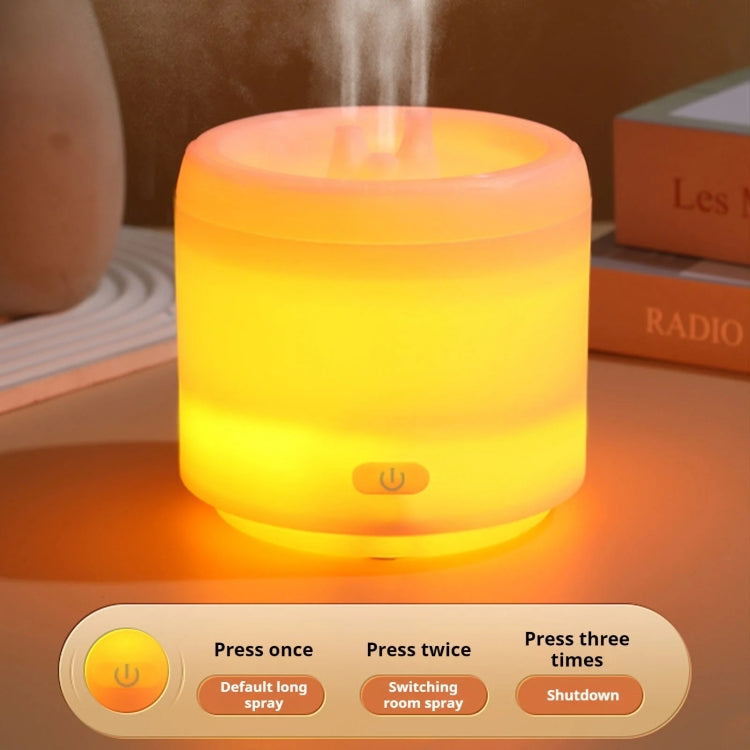 300ml Colorful Flame Aromatherapy Machine USB Power Household Silent Humidifier Aroma Diffuser(White) - free shipping - PMC TechLife - Order now!