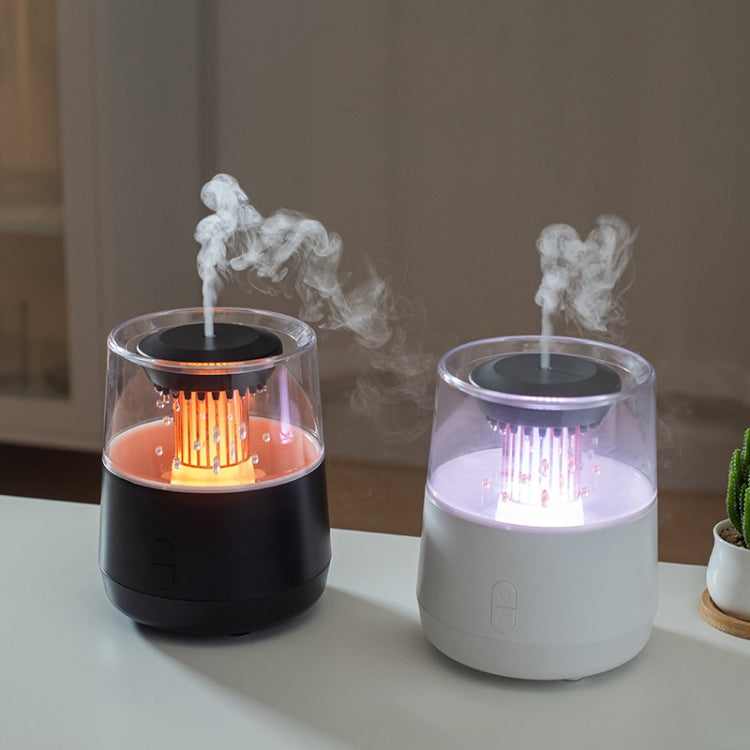 Raindrop Candlelight Aromatherapy Diffuser Air Humidifier with Colorful Lights US Plug Black - free shipping - PMC TechLife - Order now!