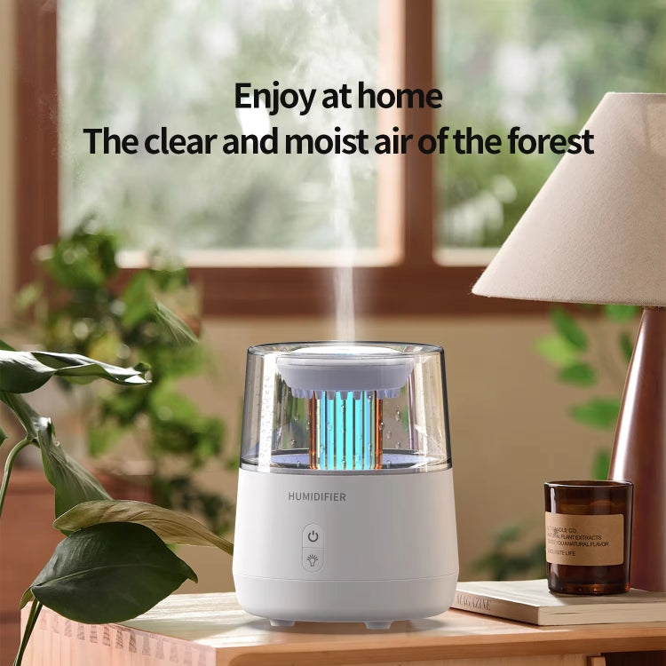 Raindrop Candlelight Aromatherapy Diffuser Air Humidifier with Colorful Lights US Plug White - free shipping - PMC TechLife - Order now!