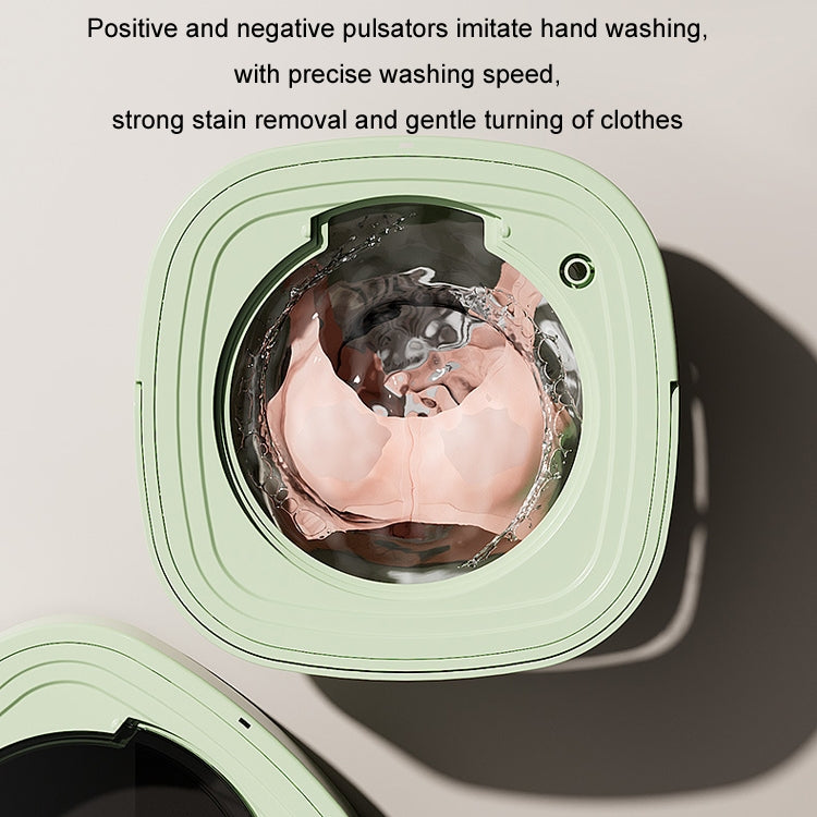 Fully Automatic Mini Foldable Washing Machine With Dehydration Function, Size: AU Plug(Green) - free shipping - PMC TechLife - Order now!