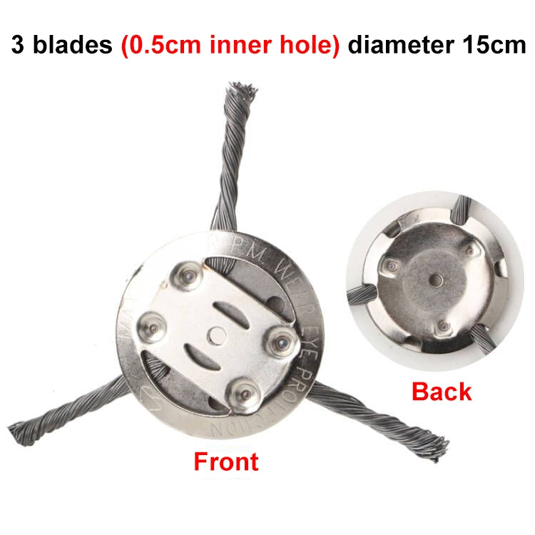 Steel Wire Weeding Wheel Twisted Wire Weeding Disc Mower Blade Accessories, Spec: 3-heads - Lawn Mower, Saws & Accessories by PMC TechLife | Online Shopping South Africa | PMC TechLife | Buy Now Pay Later Mobicred
