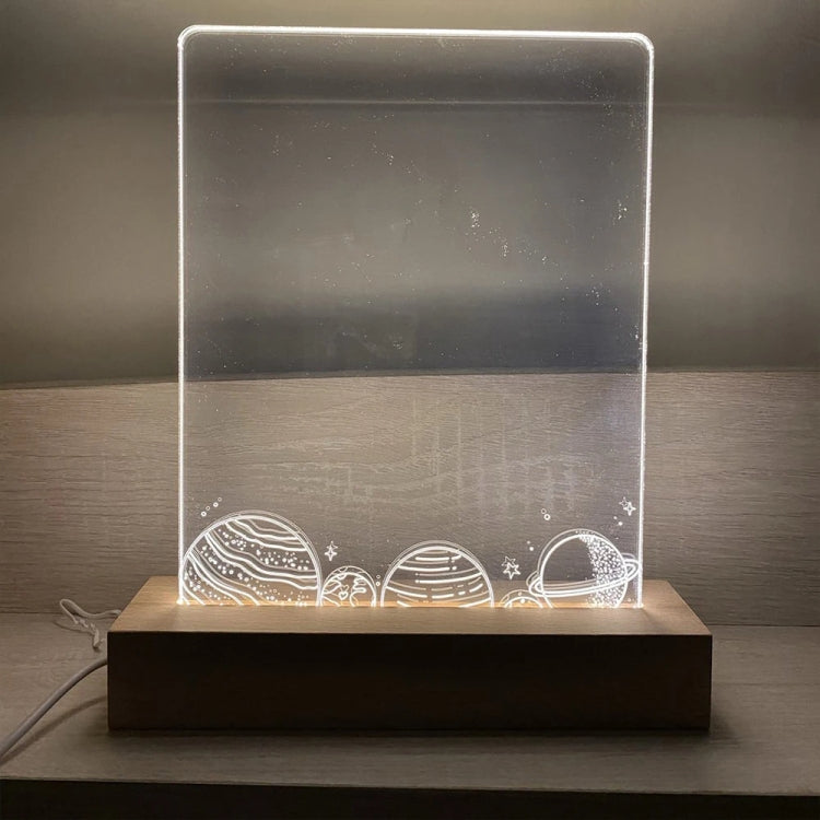 LED Light Solid Wood Luminous Base for Resin Art Acrylic Glass Lights Rectangular 30cm(Three-color Light) - free shipping - PMc TechLife - Order now!
