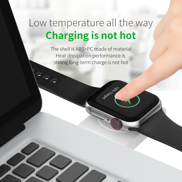 S02 For Apple Watch Series USB Magnetic Watch Wireless Charger With Card Reader Function(White) - Charger / Holder by PMC TechLife | Online Shopping South Africa | PMC TechLife | Buy Now Pay Later Mobicred