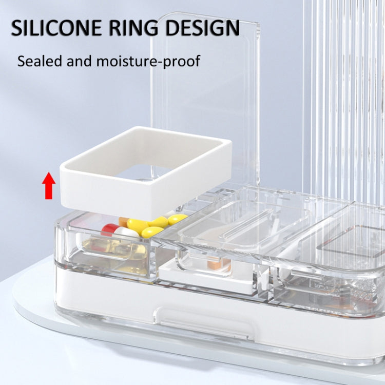 3 In 1 Double-layer Cutting and Grinding Medicine Box Travel Pill Organizer Case(Pink) - free shipping - PMC TechLife - Order now!