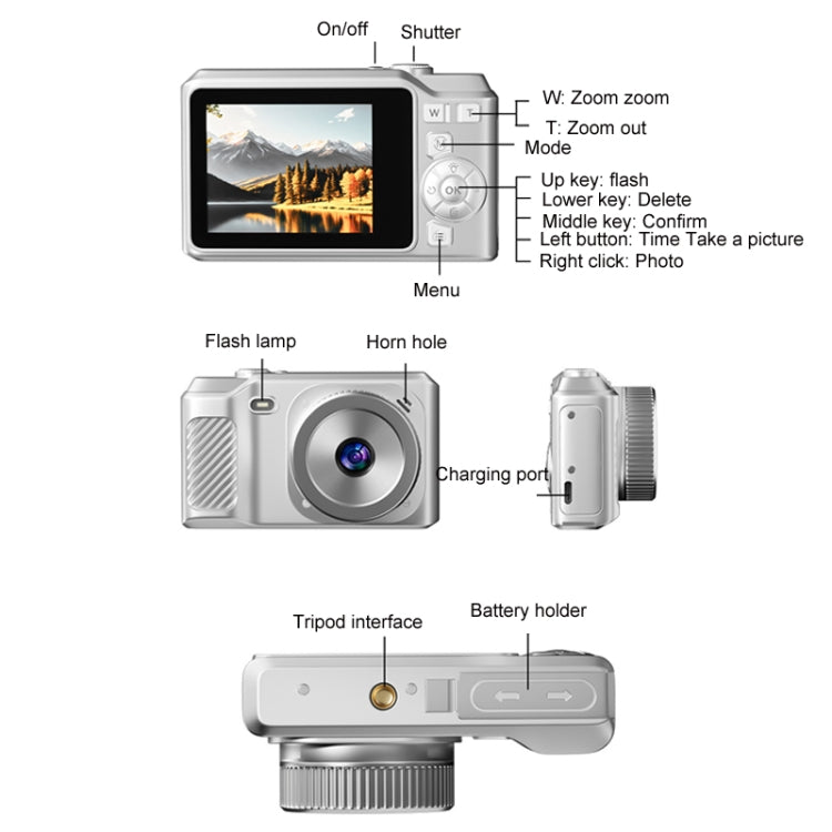 1080P HD Student Retro Digital Card Camera, Color: Black+32G - Video Cameras by PMC TechLife | Online Shopping South Africa | PMC TechLife | Buy Now Pay Later Mobicred
