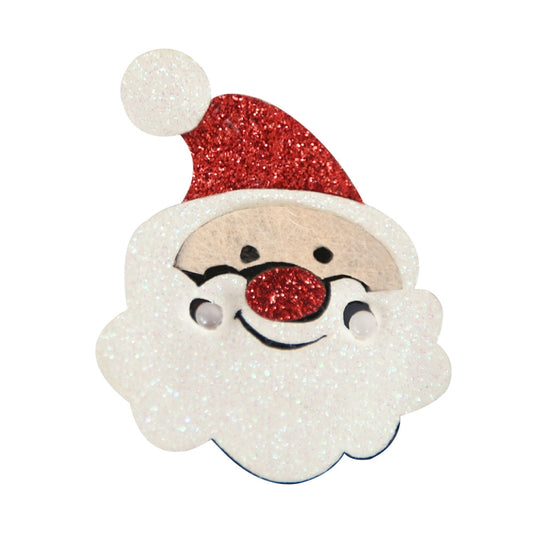 Cartoon Luminous Brooch Decoration Christmas Children and Adult Dress-up Props(Santa Claus) - free shipping - PMC Jewellery - Order now!