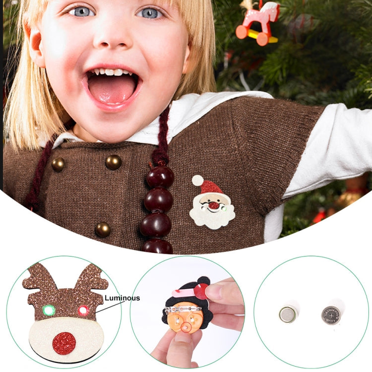 Cartoon Luminous Brooch Decoration Christmas Children and Adult Dress-up Props(Christmas Tree) - free shipping - PMc TechLife - Order now!