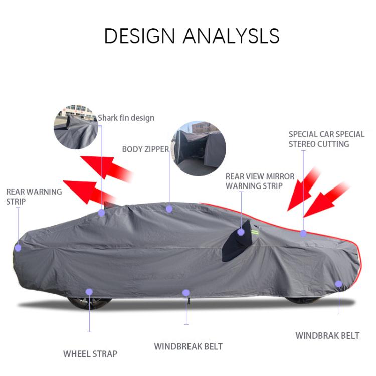 Sedan Car EVA Plus Velvet Thickened Heat Insulation Sunshade With Shark Fin, Size: L 4.6x1.70x1.45m - free shipping - PMc TechLife - Order now!