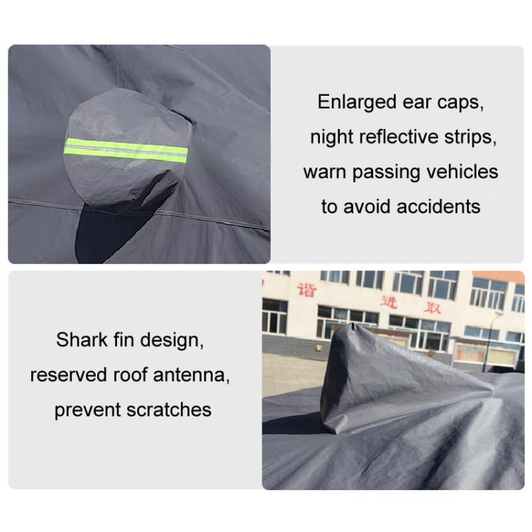 Sedan Car EVA Plus Velvet Thickened Heat Insulation Sunshade With Shark Fin, Size: XL+ 5.1x1.8x1.5m - PE Material by PMc TechLife | Online Shopping South Africa | PMc TechLife | Buy Now Pay Later Mobicred