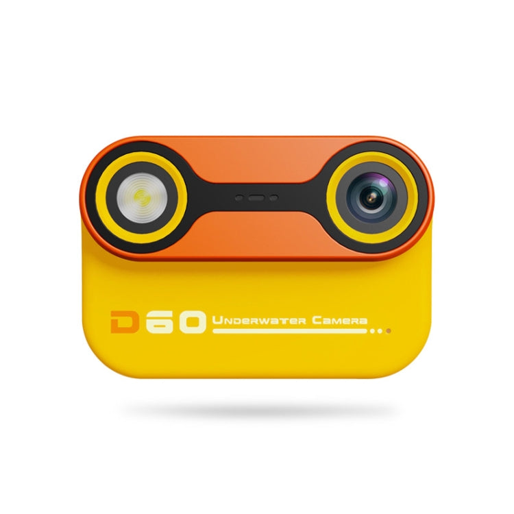 D60 3m Waterproof 2K HD 10X 2.4-inch Outdoor Photo Video Recording Children Mini Camera(Yellow) - Children Cameras by PMC TechLife | Online Shopping South Africa | PMC TechLife | Buy Now Pay Later Mobicred