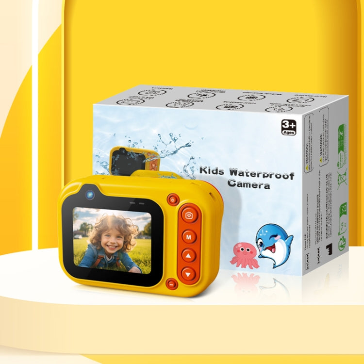 D60 3m Waterproof 2K HD 10X 2.4-inch Outdoor Photo Video Recording Children Mini Camera(Yellow) - Children Cameras by PMC TechLife | Online Shopping South Africa | PMC TechLife | Buy Now Pay Later Mobicred
