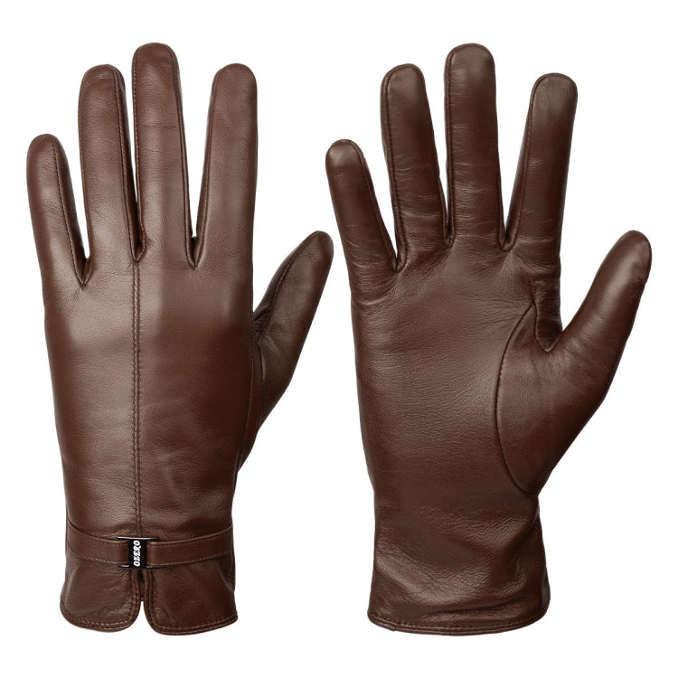 Women Sheepskin Wool Fleece Lined Windproof Warm Gloves Touchscreen Thick Snow Driving Gloves, Size: L(Coffee) - Full Finger Gloves by PMC TechLife | Online Shopping South Africa | PMC TechLife | Buy Now Pay Later Mobicred